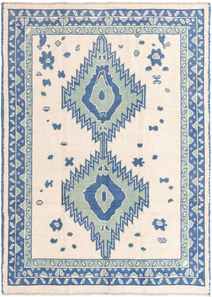 8' x 10' Hand Knotted Oushak Wool Rug
