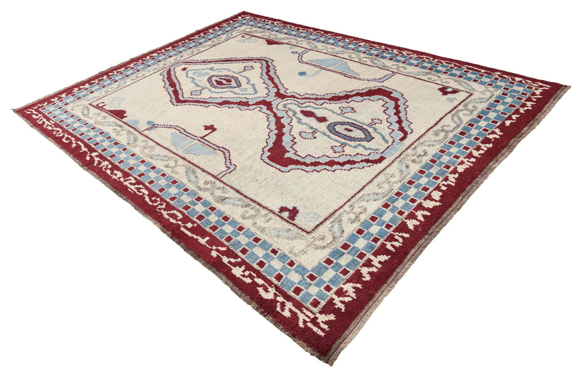 8' 2 x 10' 7 Hand Knotted Oushak Wool Rug