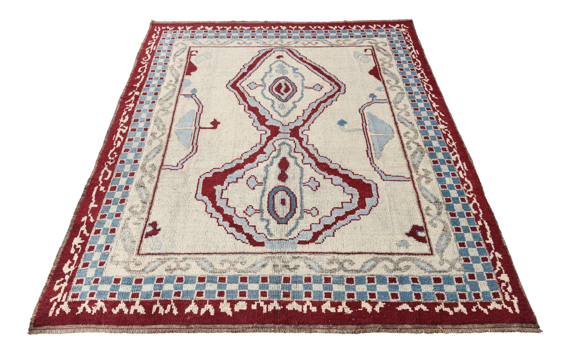 8' 2 x 10' 7 Hand Knotted Oushak Wool Rug