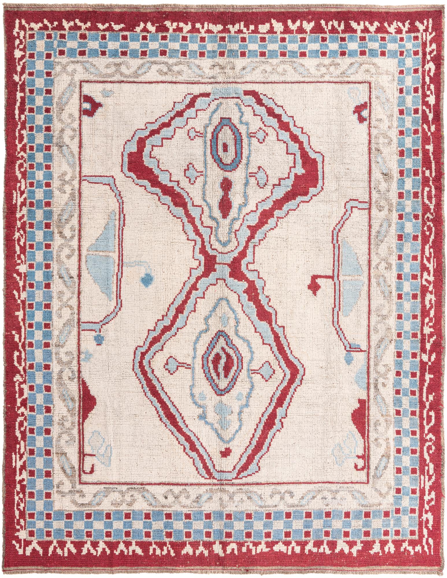 8' 2 x 10' 7 Hand Knotted Oushak Wool Rug