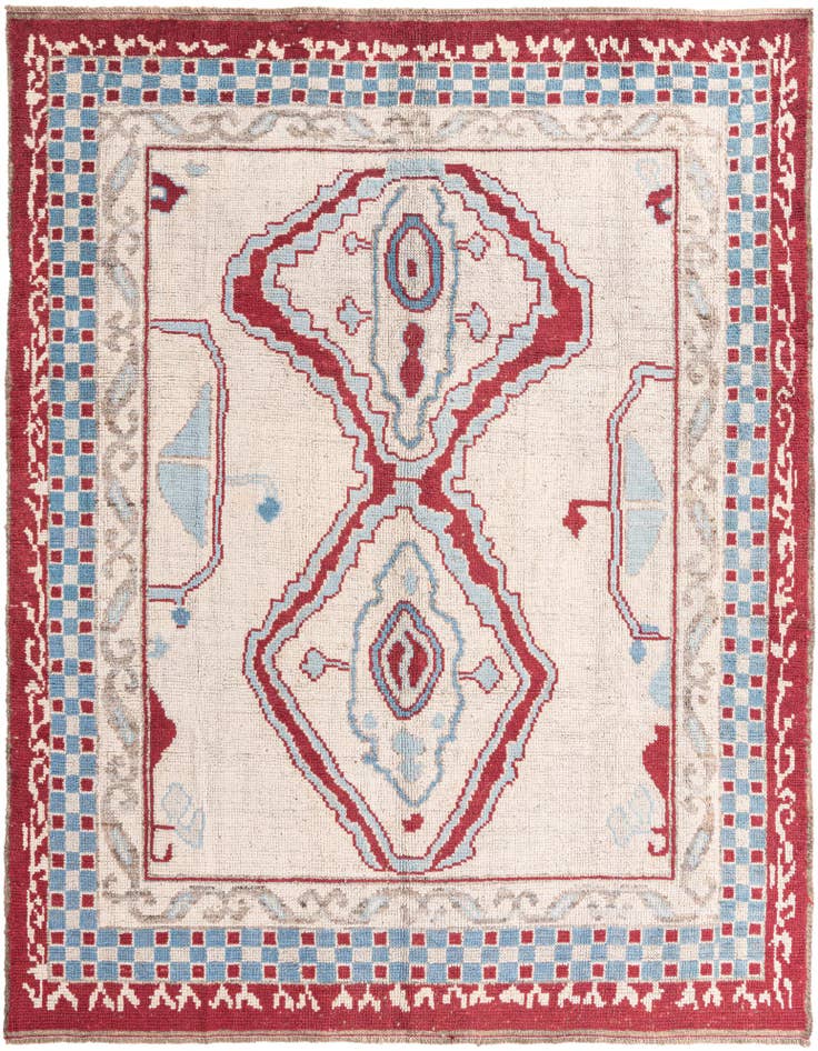 Detail image of 8' 2 x 10' 7 Hand Knotted Oushak Wool Rug
