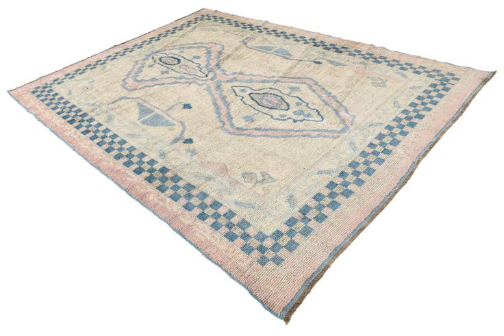 Detail image of 8' x 10' 7 Hand Knotted Oushak Wool Rug
