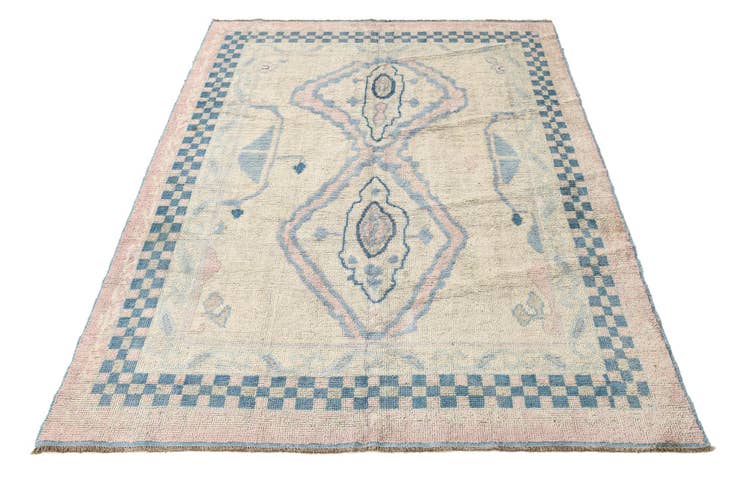 Detail image of 8' x 10' 7 Hand Knotted Oushak Wool Rug