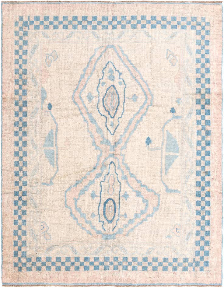 Detail image of 8' x 10' 7 Hand Knotted Oushak Wool Rug