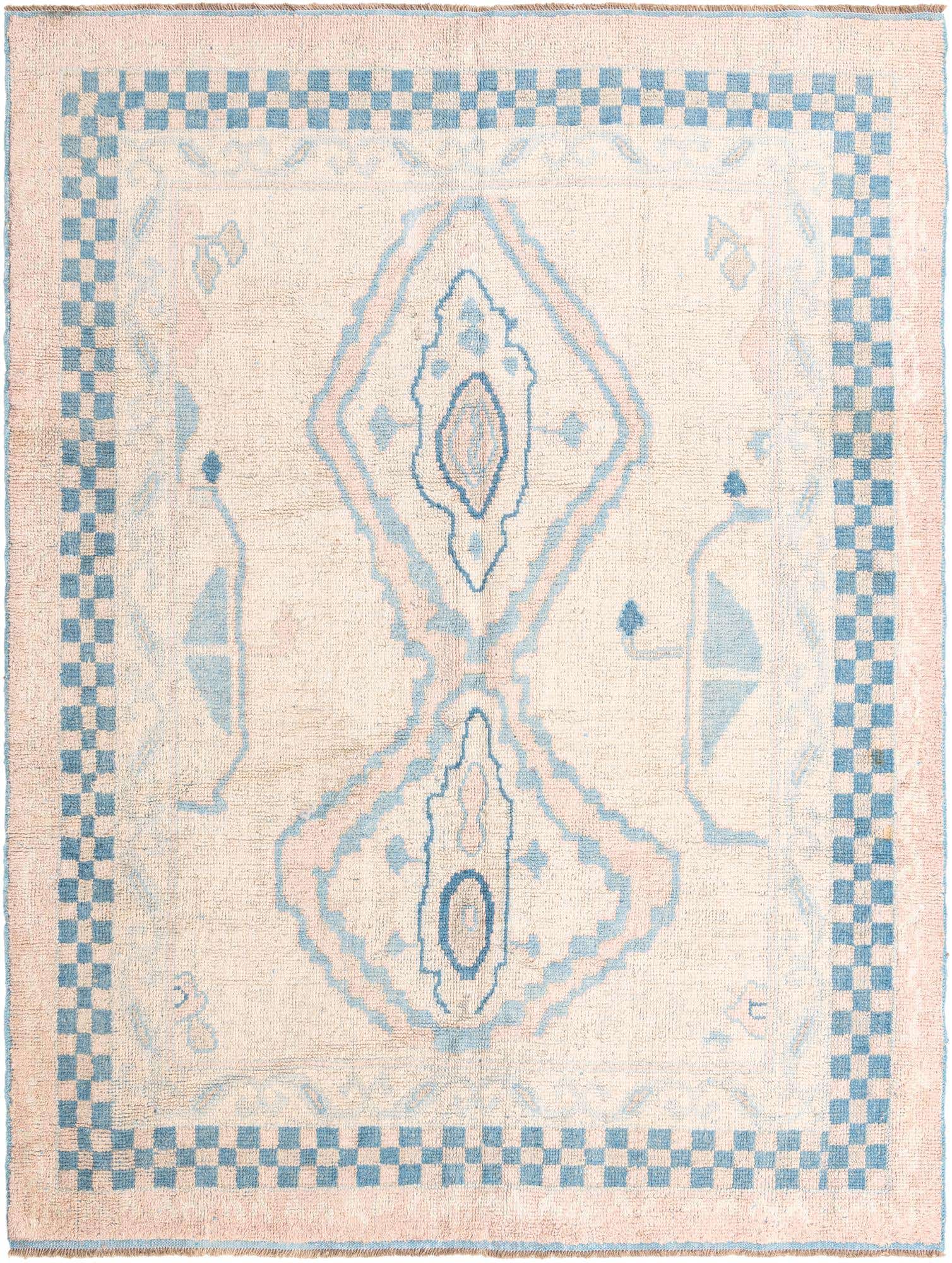 8' x 10' 7 Hand Knotted Oushak Wool Rug