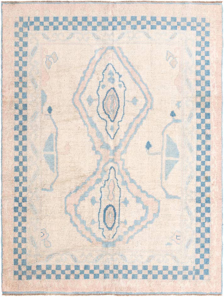 Detail image of 8' x 10' 7 Hand Knotted Oushak Wool Rug