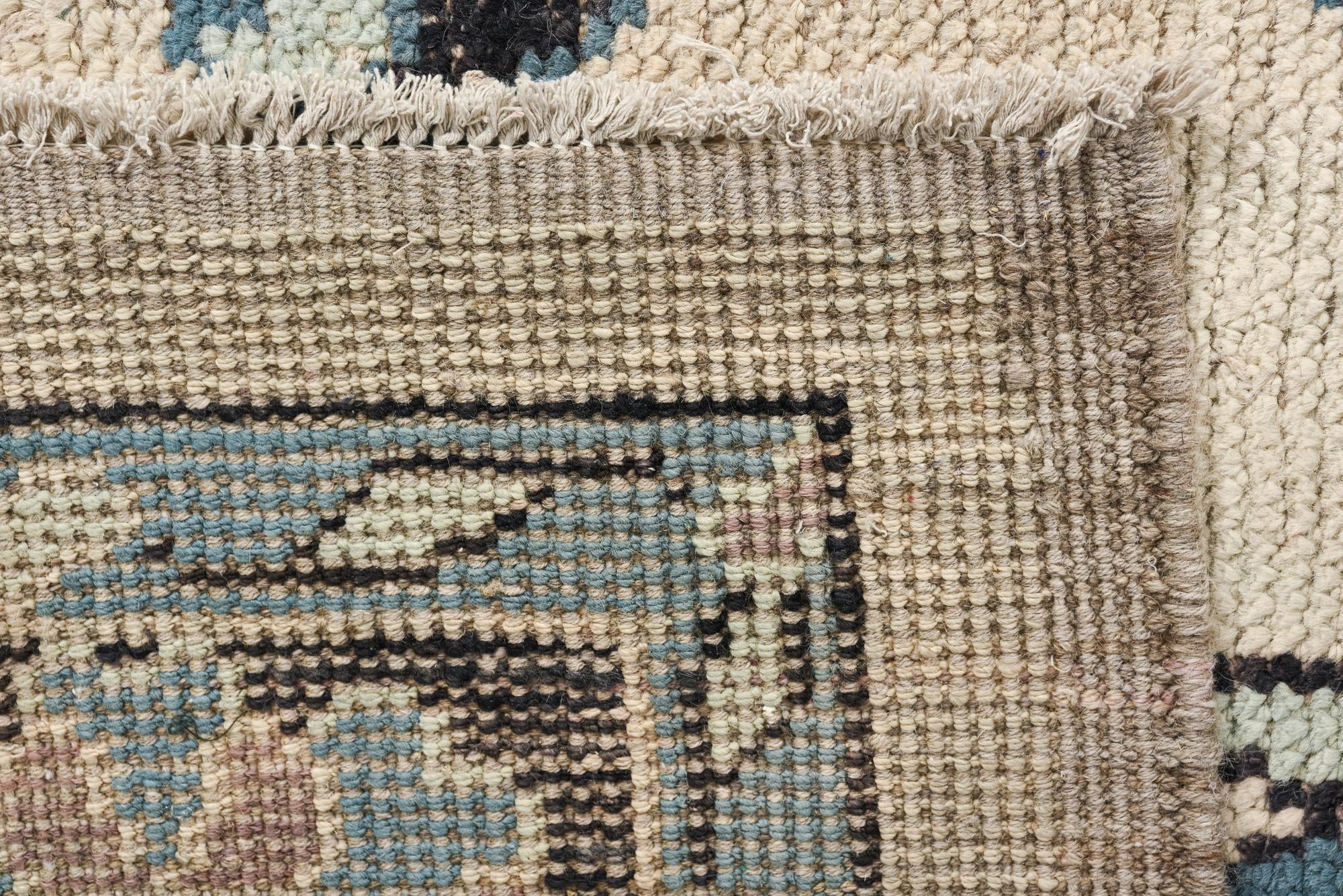 9' 1 x 12' 3 Hand Knotted Oushak Wool Rug