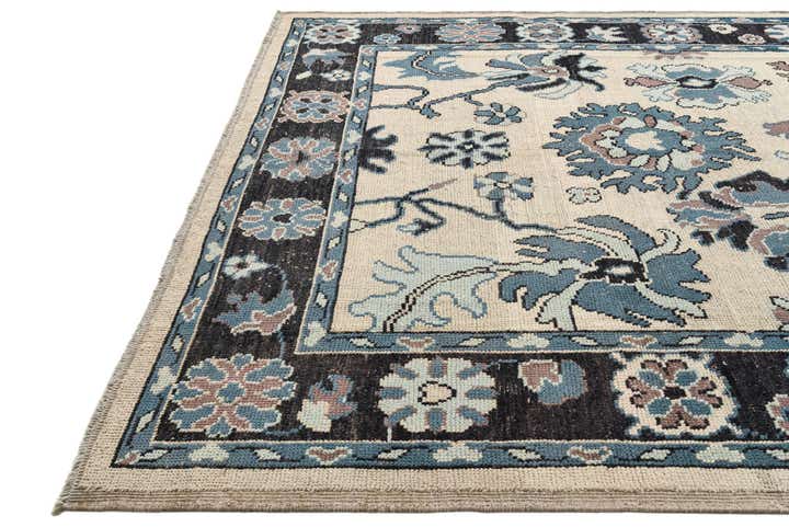 9' 1 x 12' 3 Hand Knotted Oushak Wool Rug