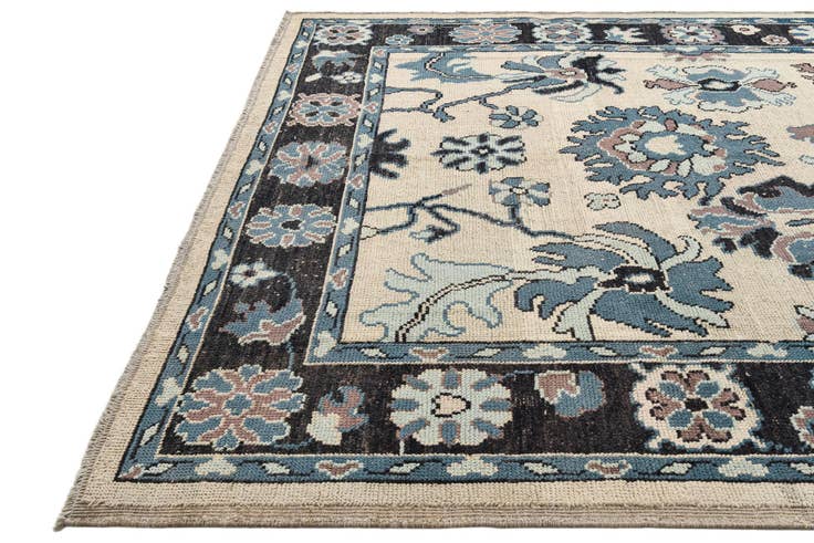 Detail image of 9' 1 x 12' 3 Hand Knotted Oushak Wool Rug