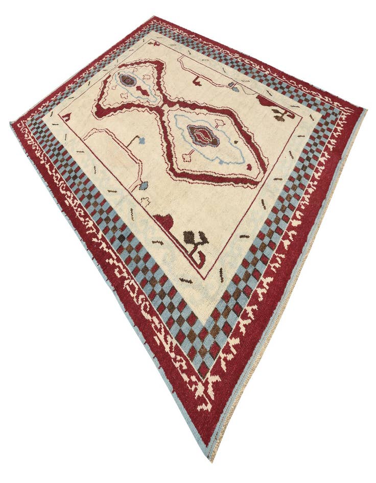 Detail image of 9' x 12' 4 Hand Knotted Oushak Wool Rug