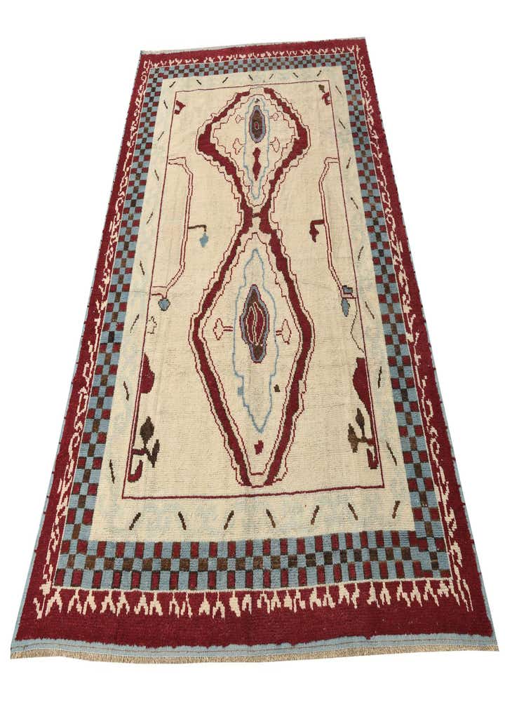 9' x 12' 4 Hand Knotted Oushak Wool Rug