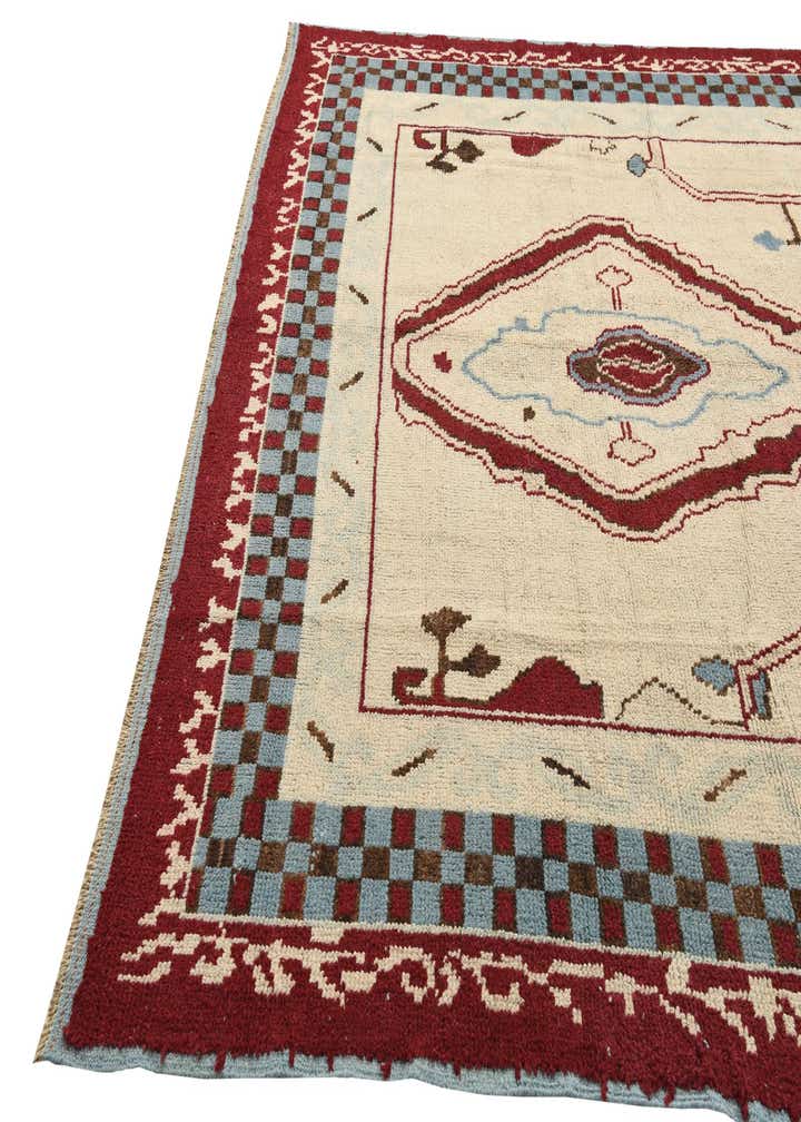 9' x 12' 4 Hand Knotted Oushak Wool Rug