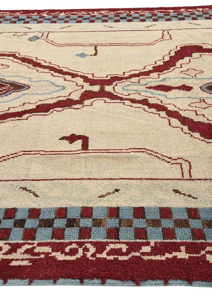 9' x 12' 4 Hand Knotted Oushak Wool Rug