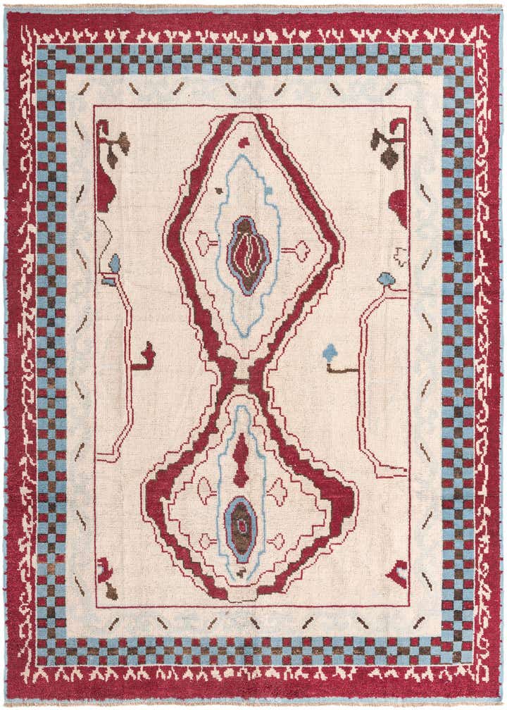 9' x 12' 4 Hand Knotted Oushak Wool Rug