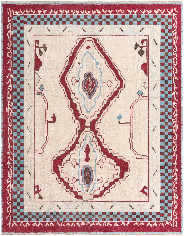 Detail image of 9' x 12' 4 Hand Knotted Oushak Wool Rug