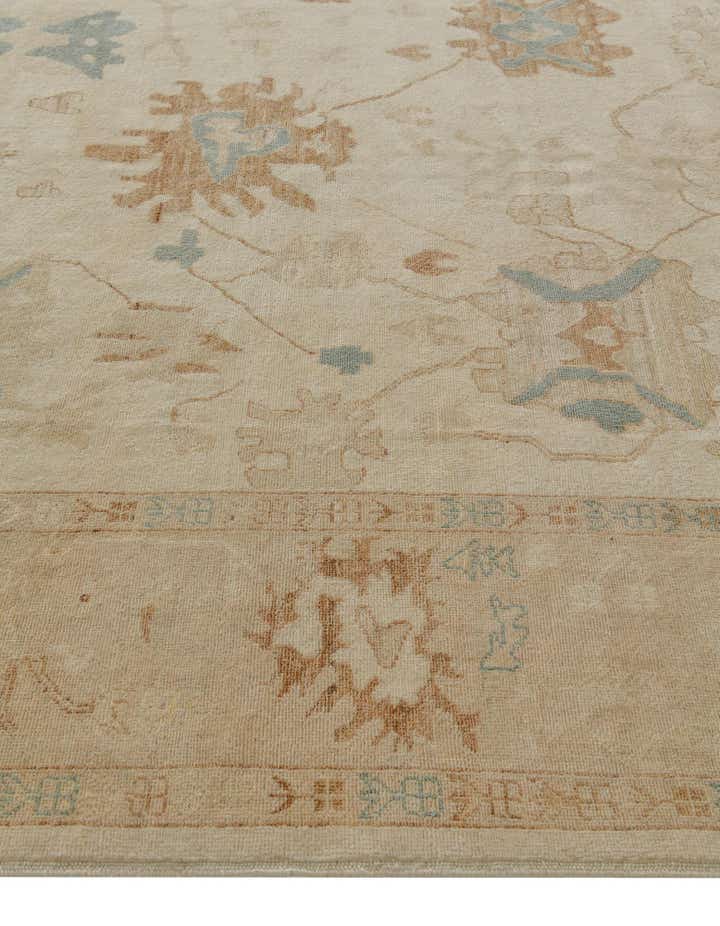 9' x 11' Hand Knotted Oushak Wool Rug