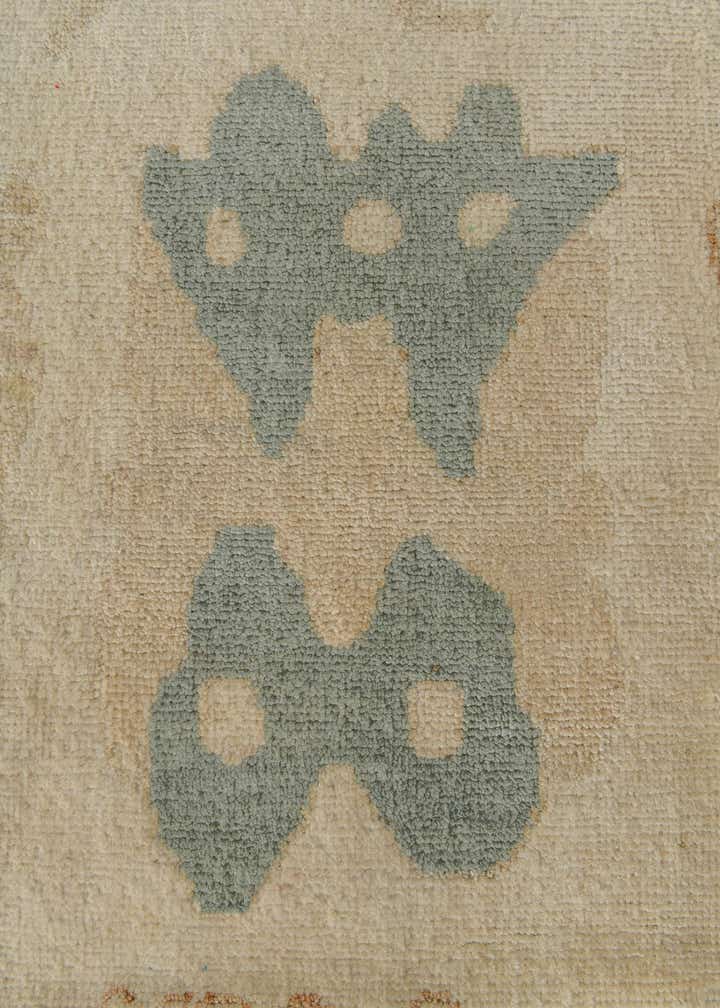 9' x 11' Hand Knotted Oushak Wool Rug