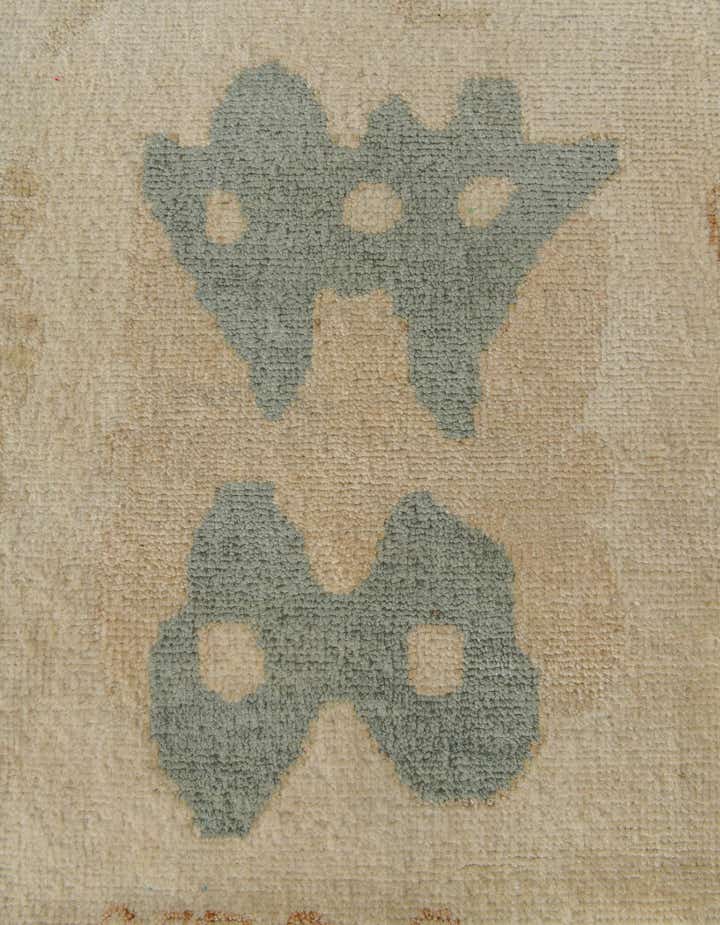 9' x 11' Hand Knotted Oushak Wool Rug