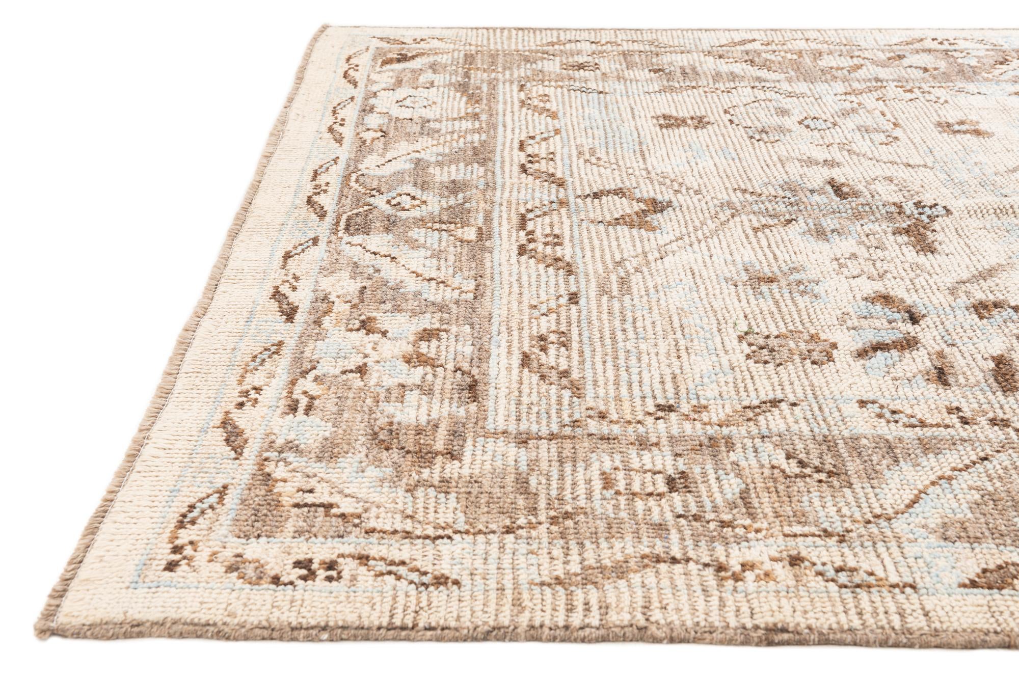 6' 5 x 8' 10 Hand Knotted Oushak Wool Rug