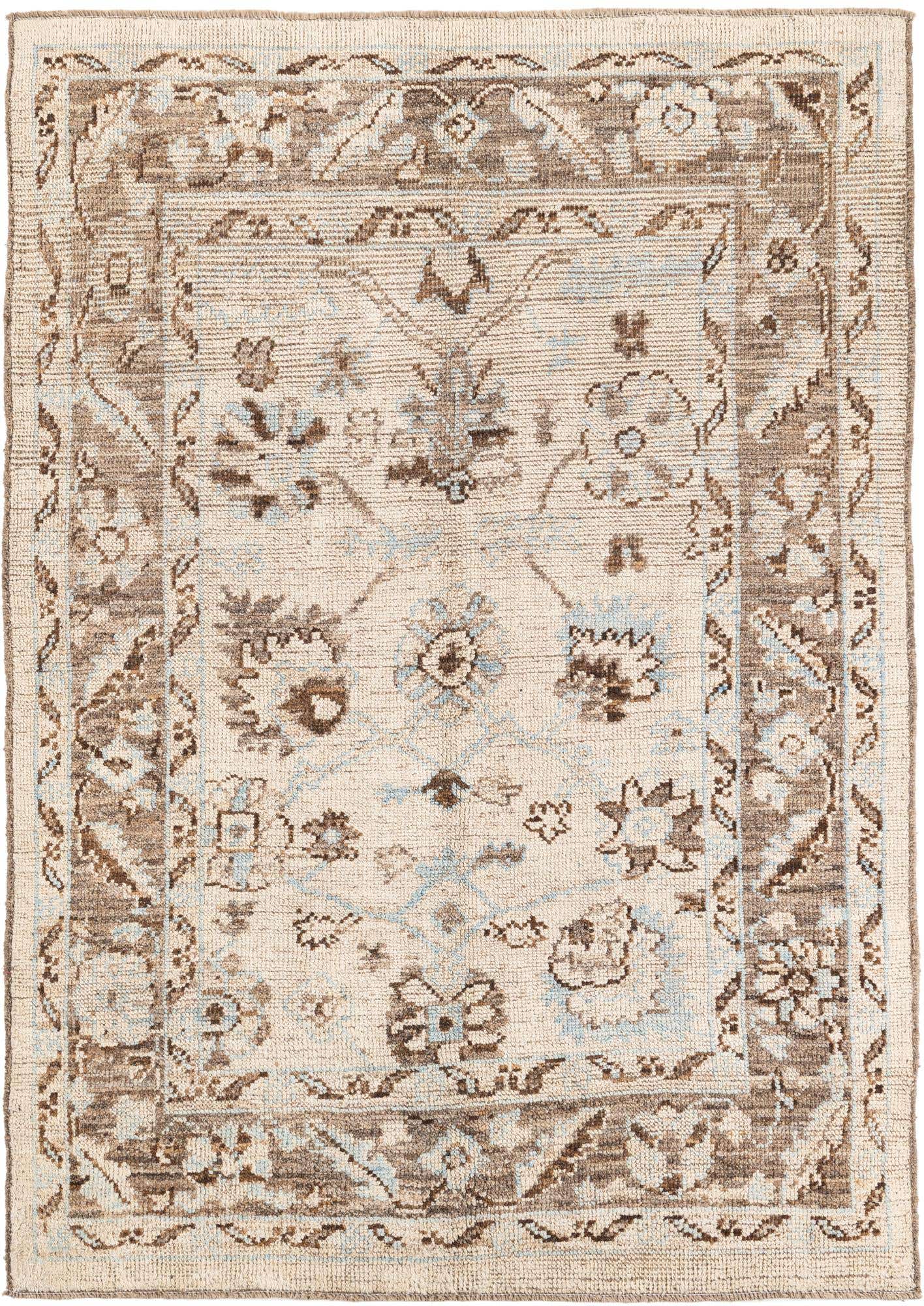6' 5 x 8' 10 Hand Knotted Oushak Wool Rug