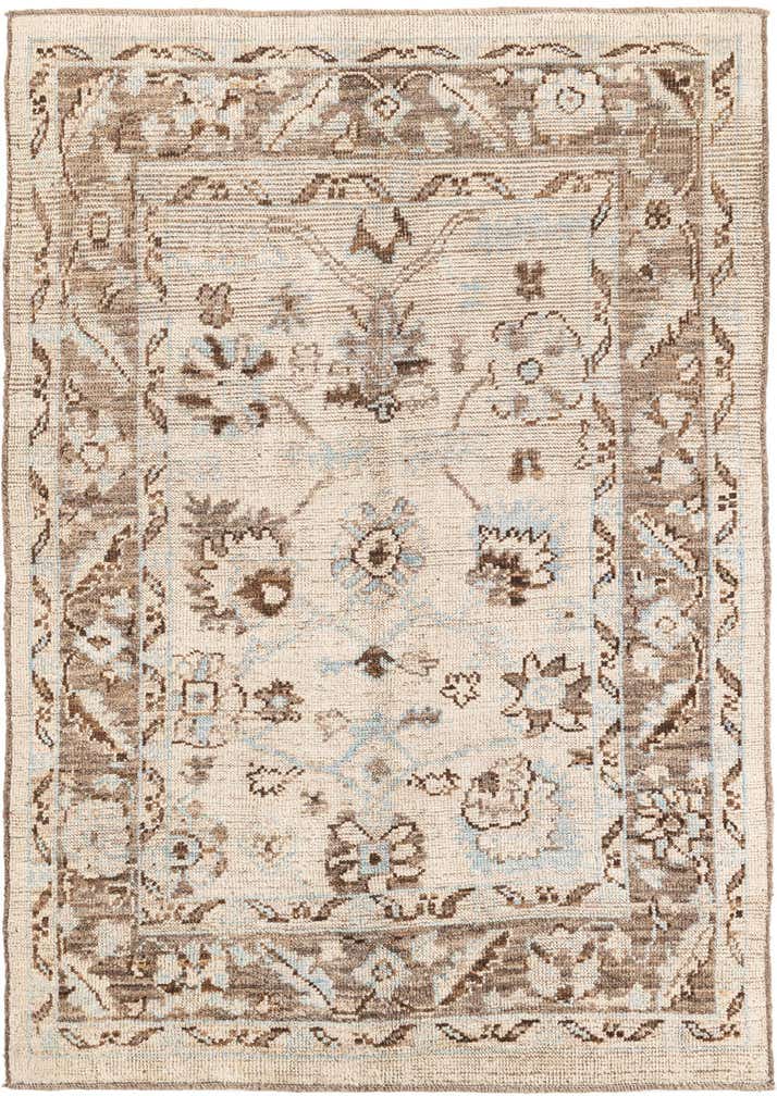 6' 5 x 8' 10 Hand Knotted Oushak Wool Rug