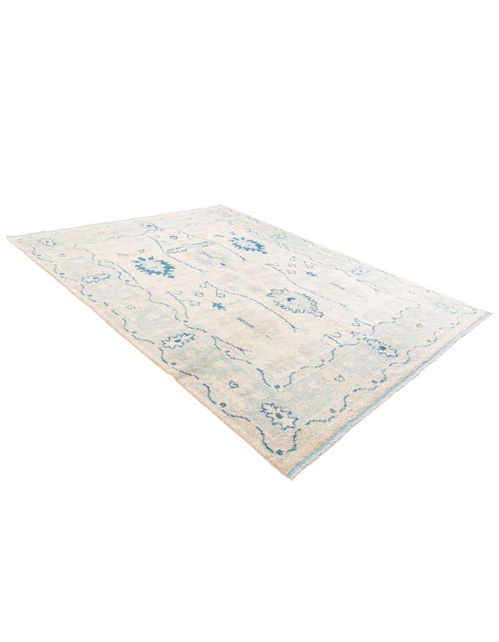 7' 8 x 9' 10 Hand Knotted Oushak Wool Rug