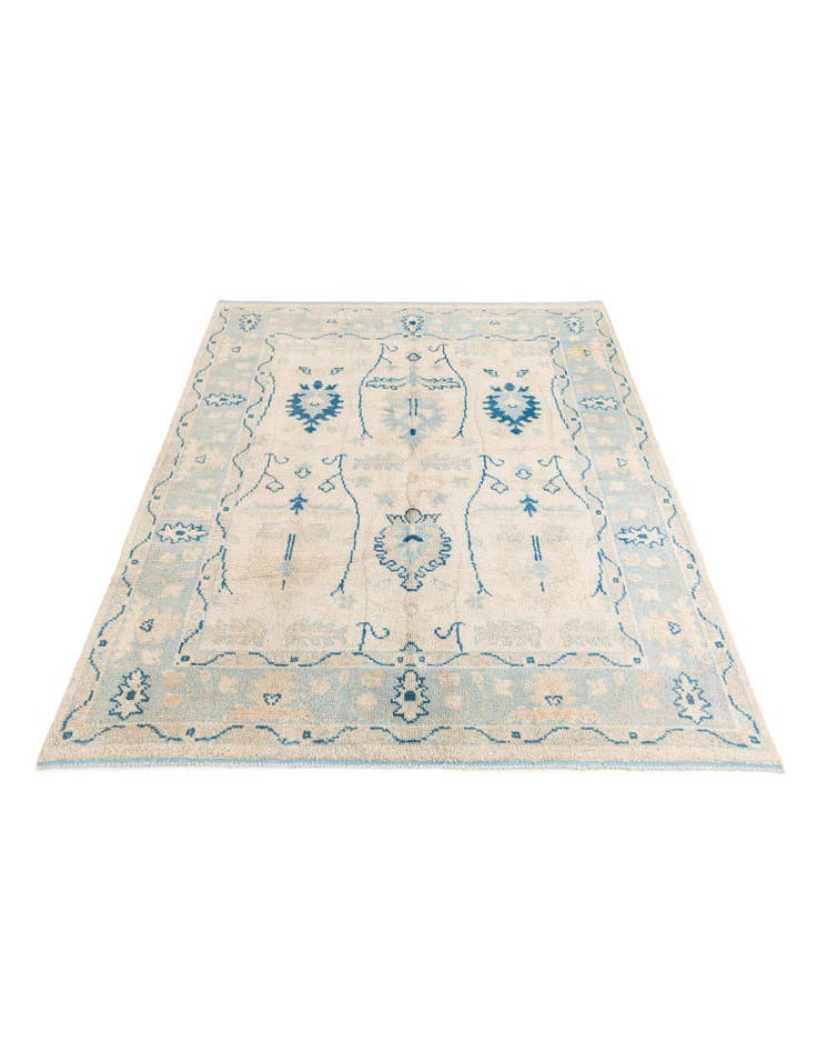 Detail image of 7' 8 x 9' 10 Hand Knotted Oushak Wool Rug