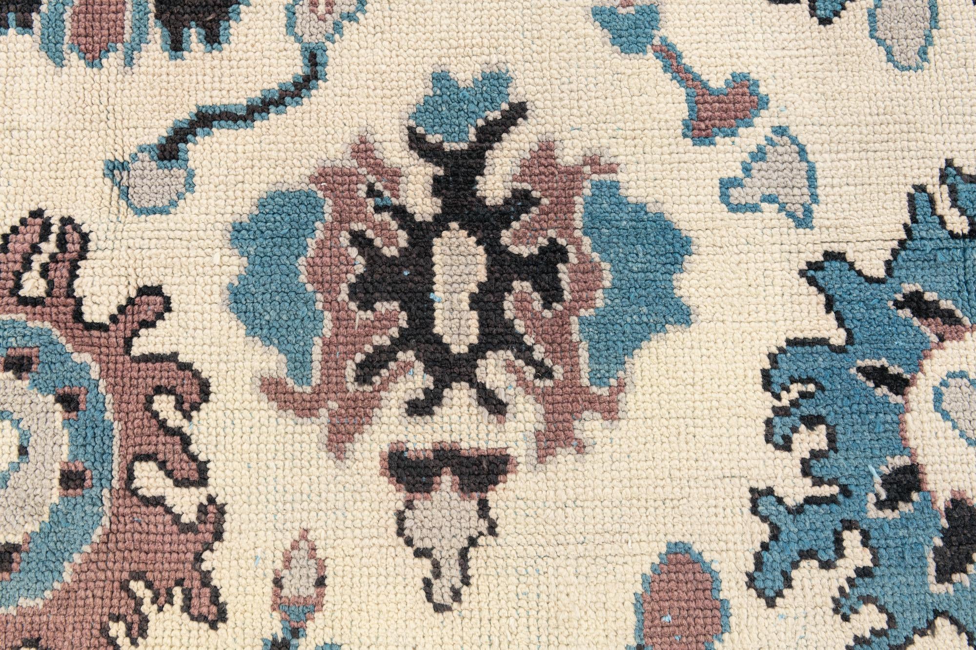 7' 5 x 10' 1 Hand Knotted Oushak Wool Rug