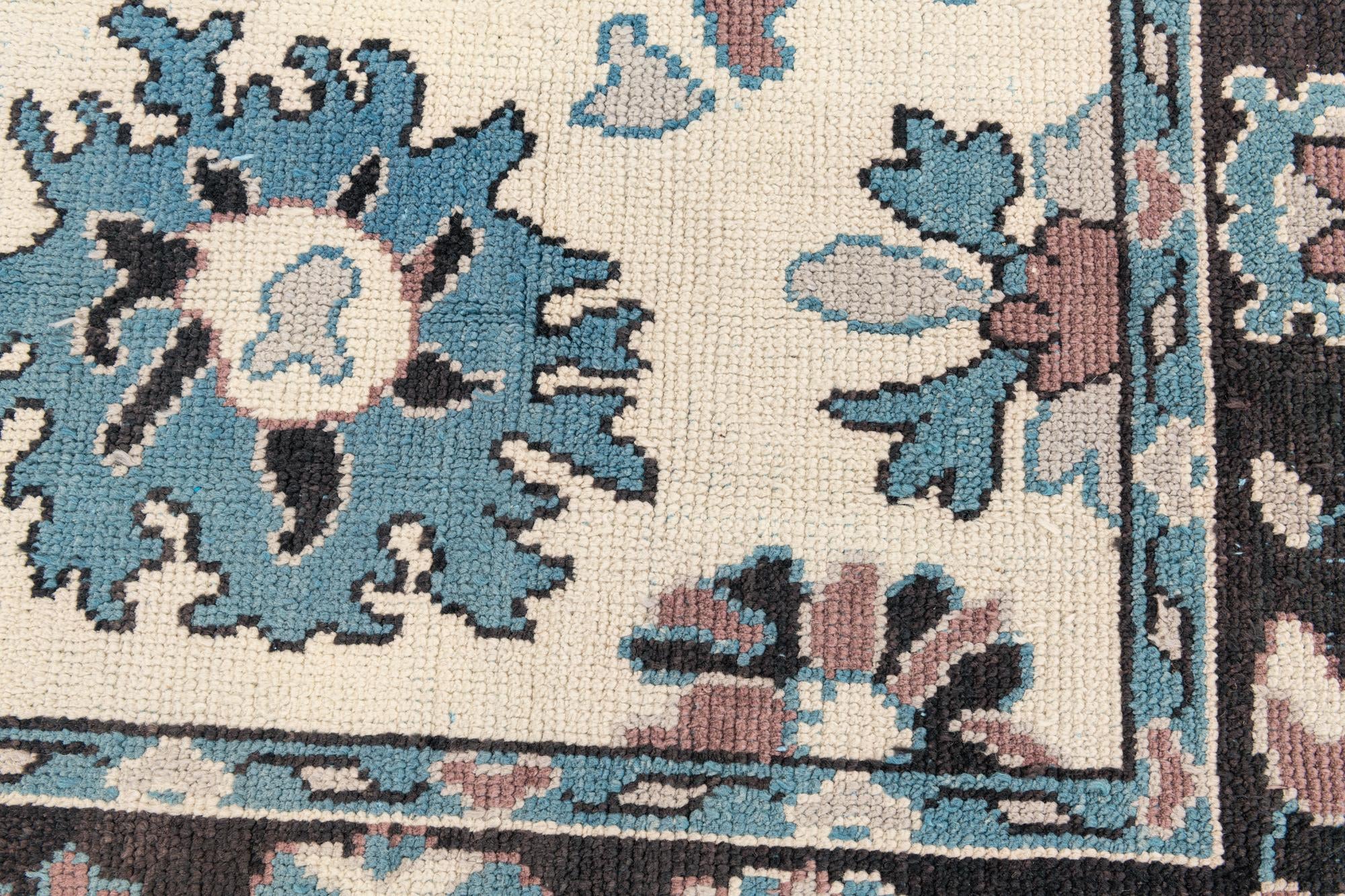 7' 5 x 10' 1 Hand Knotted Oushak Wool Rug