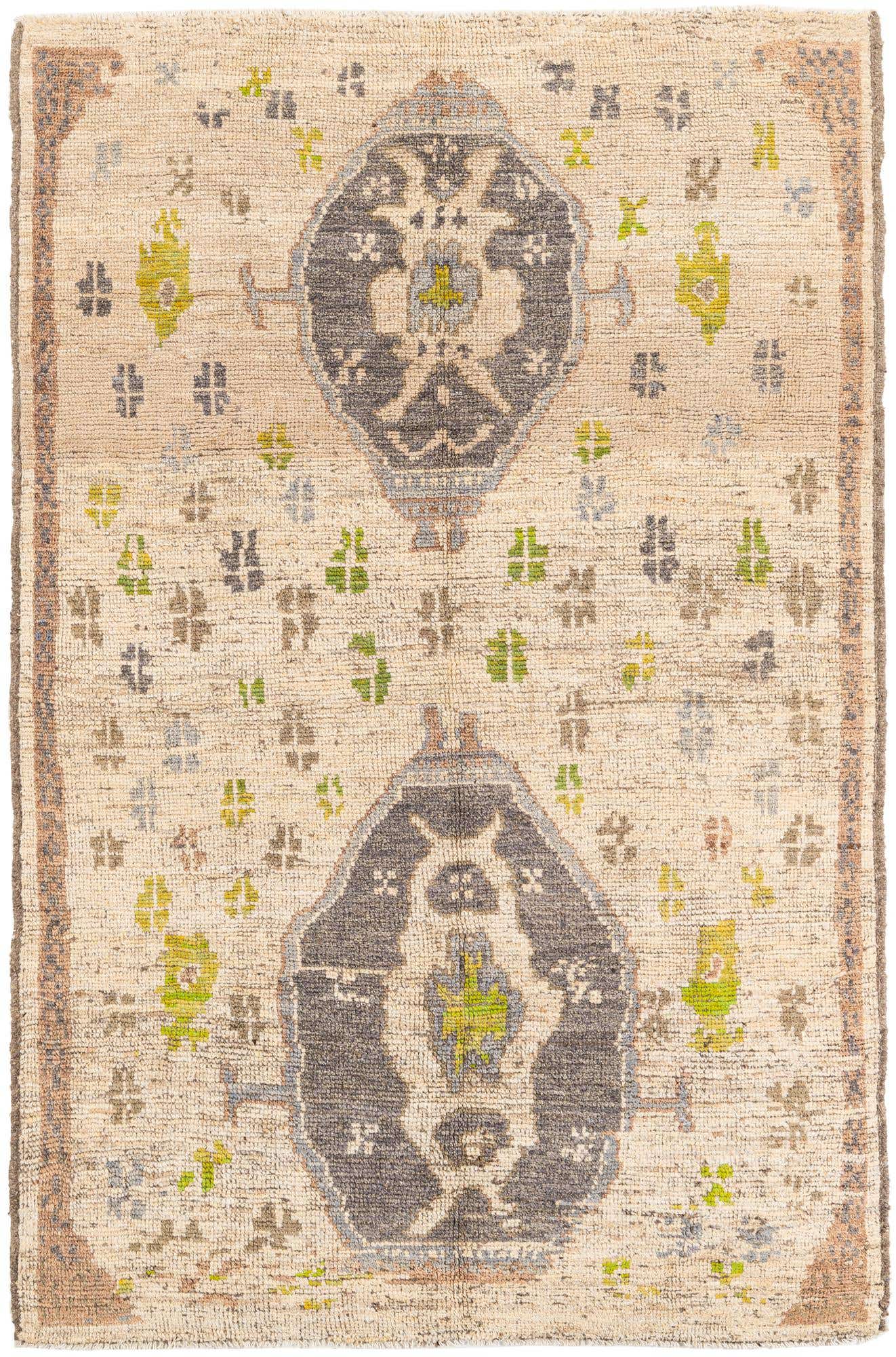 6' 2 x 9' 10 Hand Knotted Oushak Wool Rug