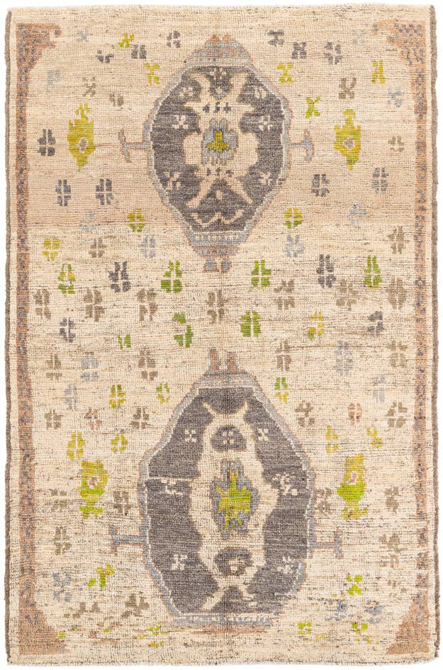 Detail image of 6' 2 x 9' 10 Hand Knotted Oushak Wool Rug