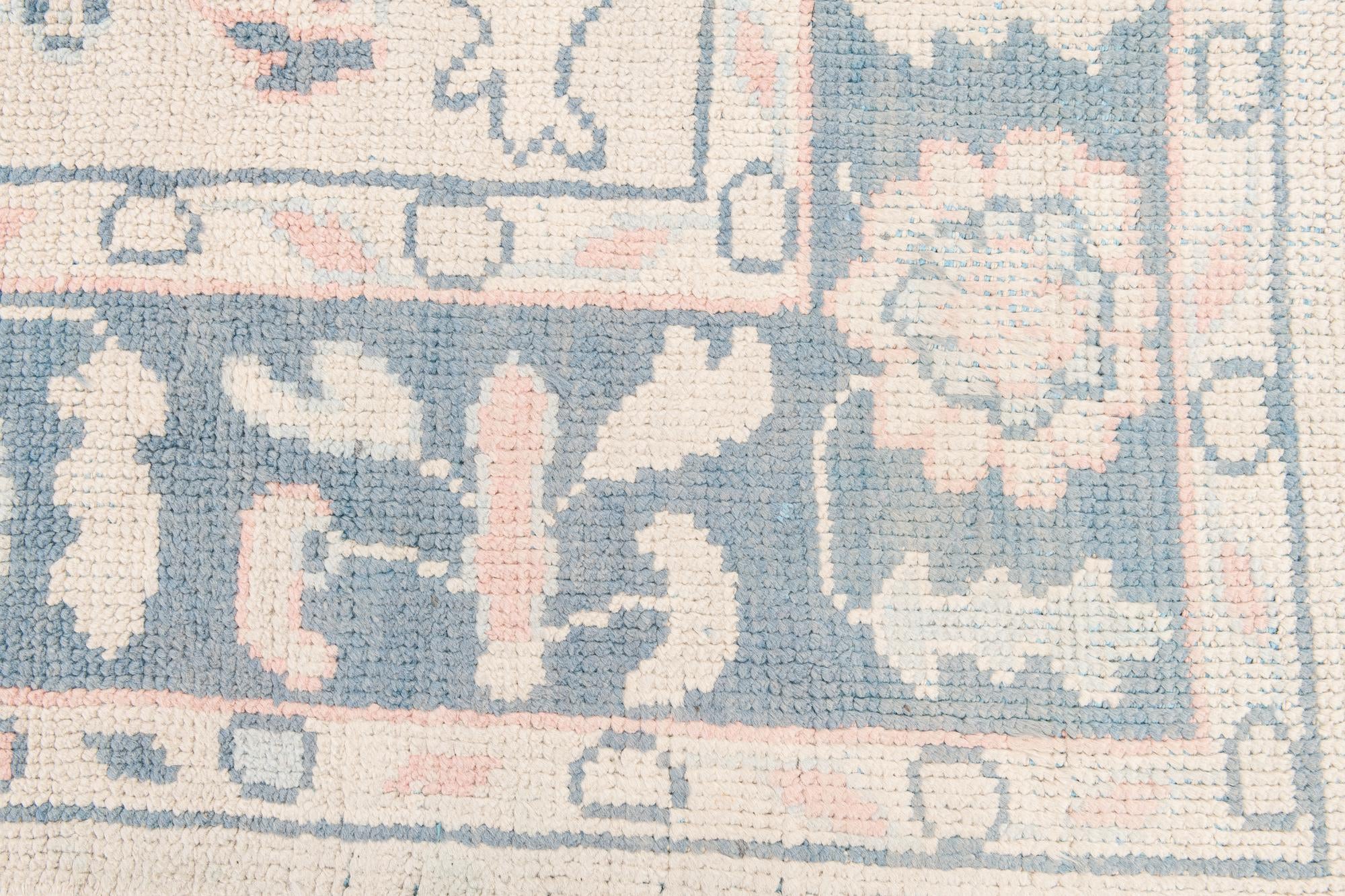 8' 1 x 9' 10 Hand Knotted Oushak Wool Rug