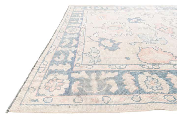 8' 1 x 9' 10 Hand Knotted Oushak Wool Rug