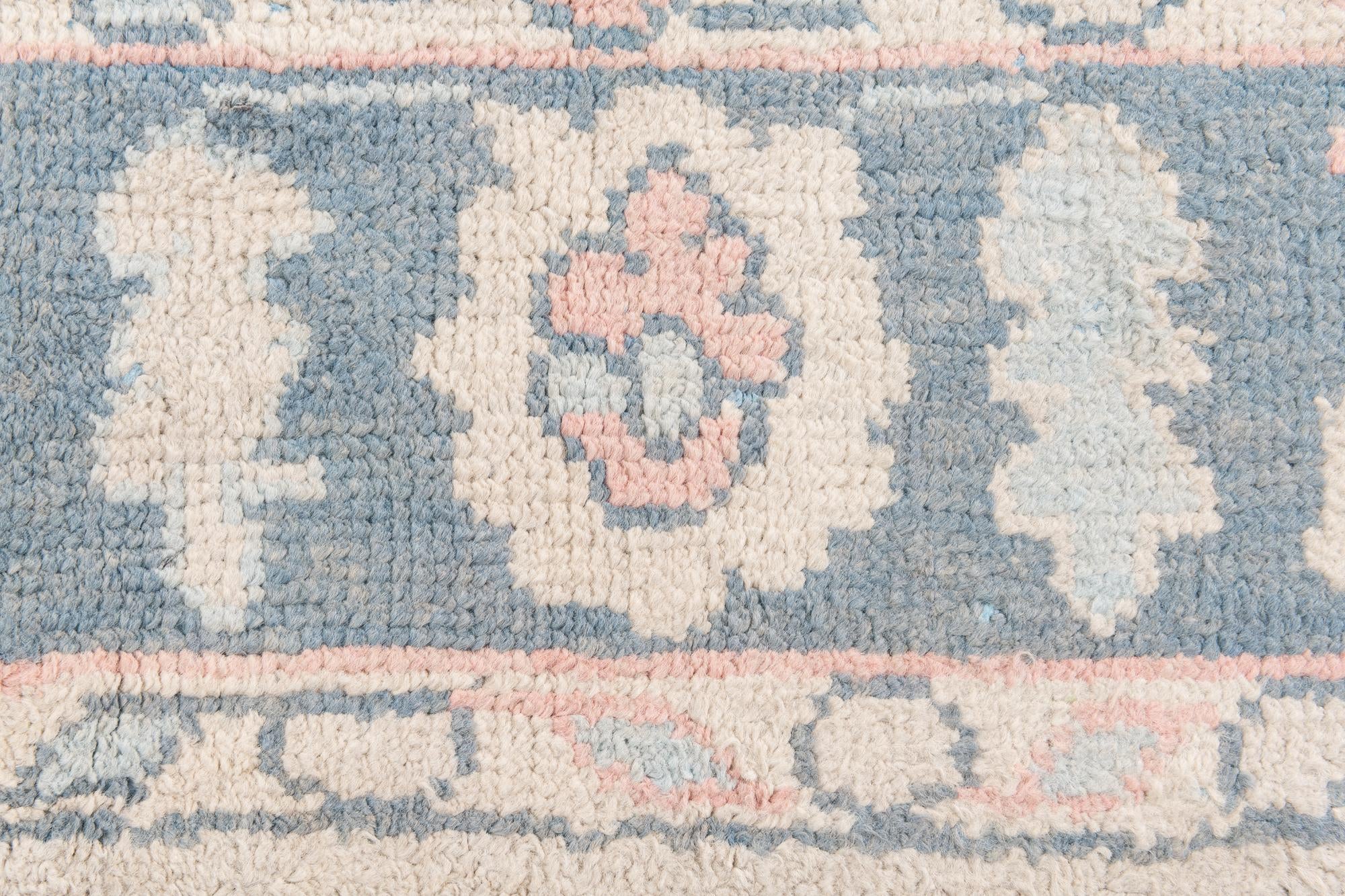 8' 1 x 9' 10 Hand Knotted Oushak Wool Rug