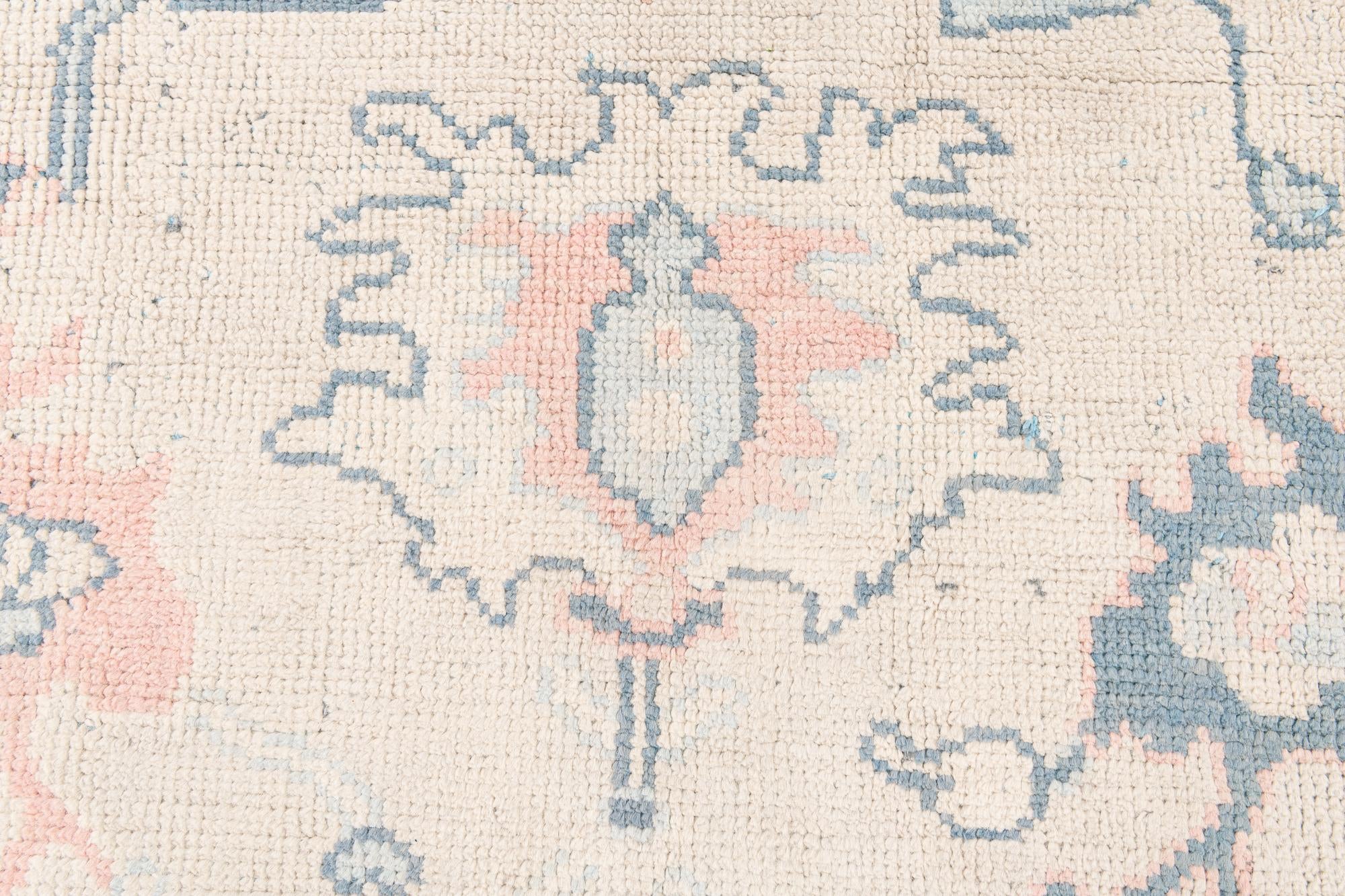 8' 1 x 9' 10 Hand Knotted Oushak Wool Rug