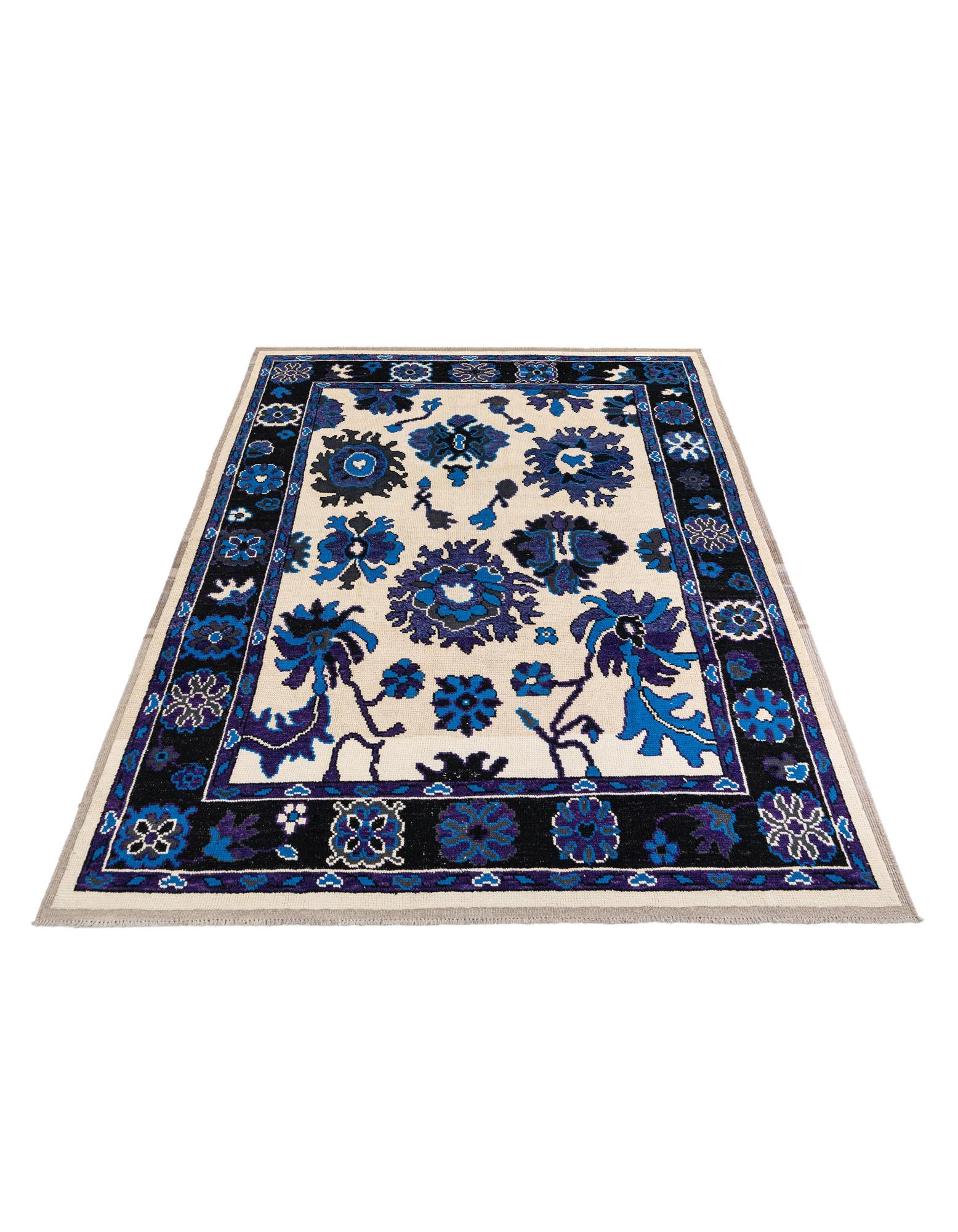 9' 3 x 12' 9 Hand Knotted Oushak Wool Rug