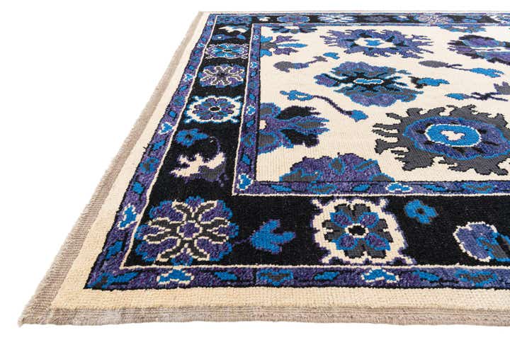 9' 3 x 12' 9 Hand Knotted Oushak Wool Rug