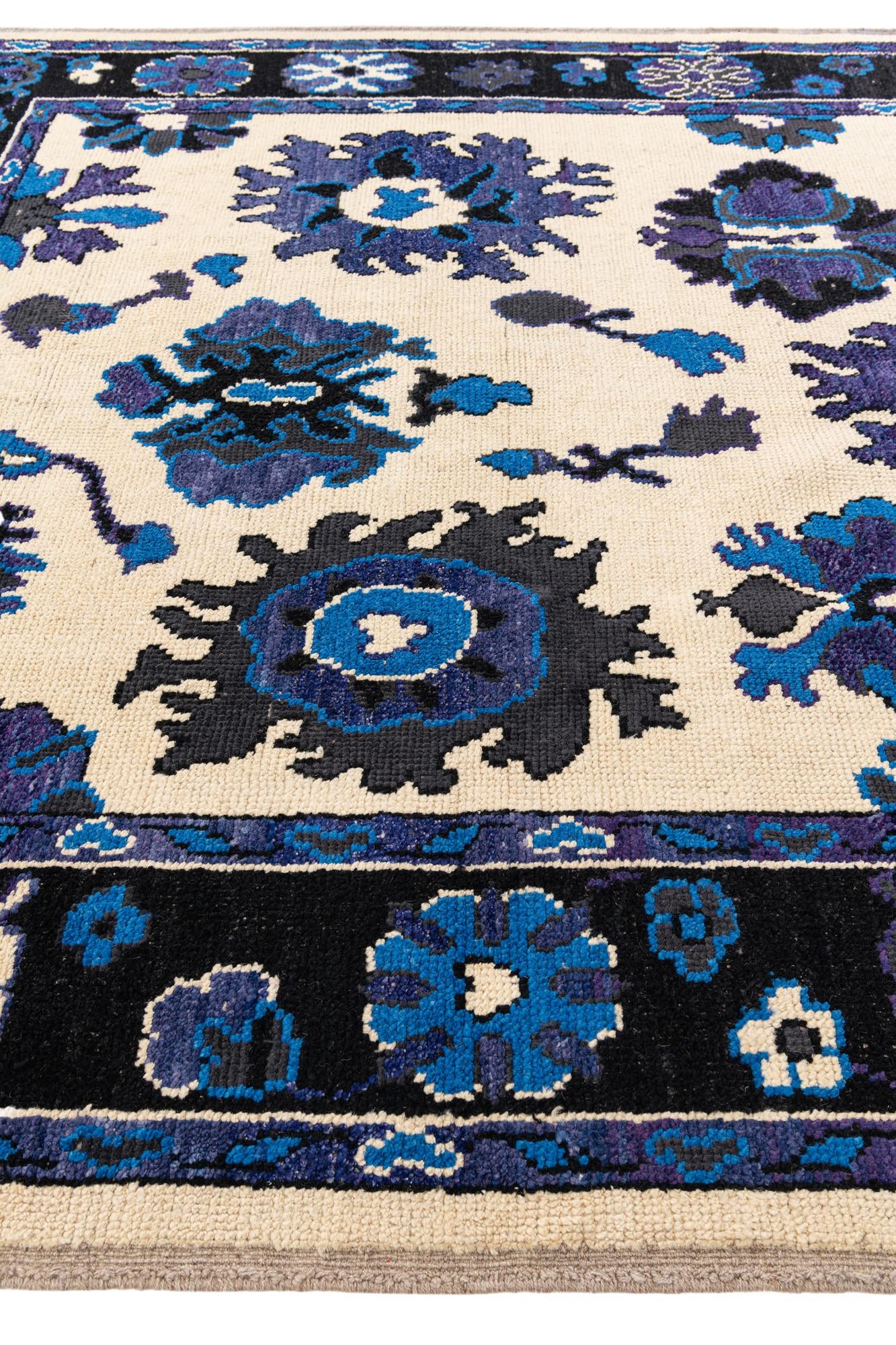 9' 3 x 12' 9 Hand Knotted Oushak Wool Rug