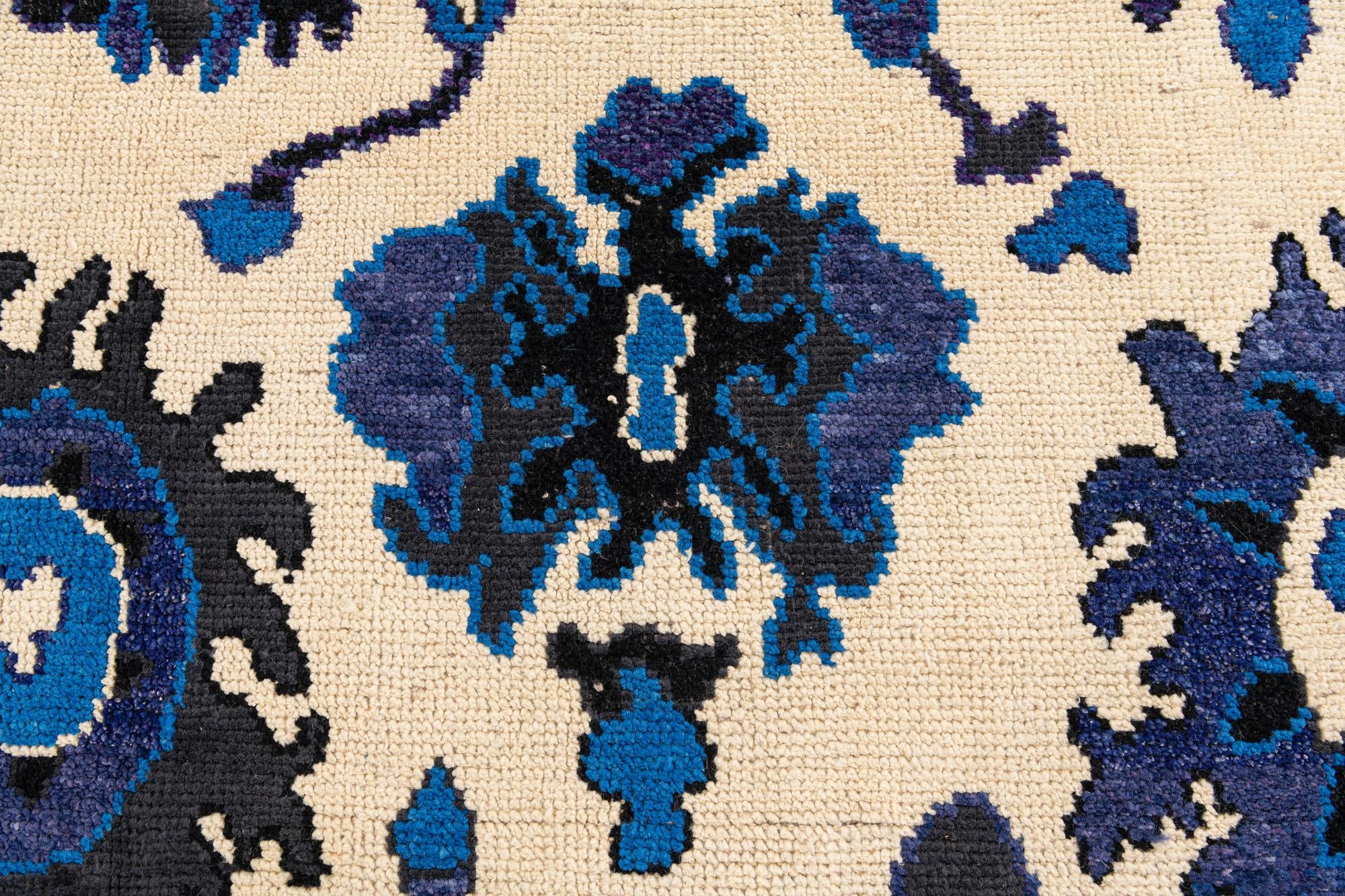 9' 3 x 12' 9 Hand Knotted Oushak Wool Rug