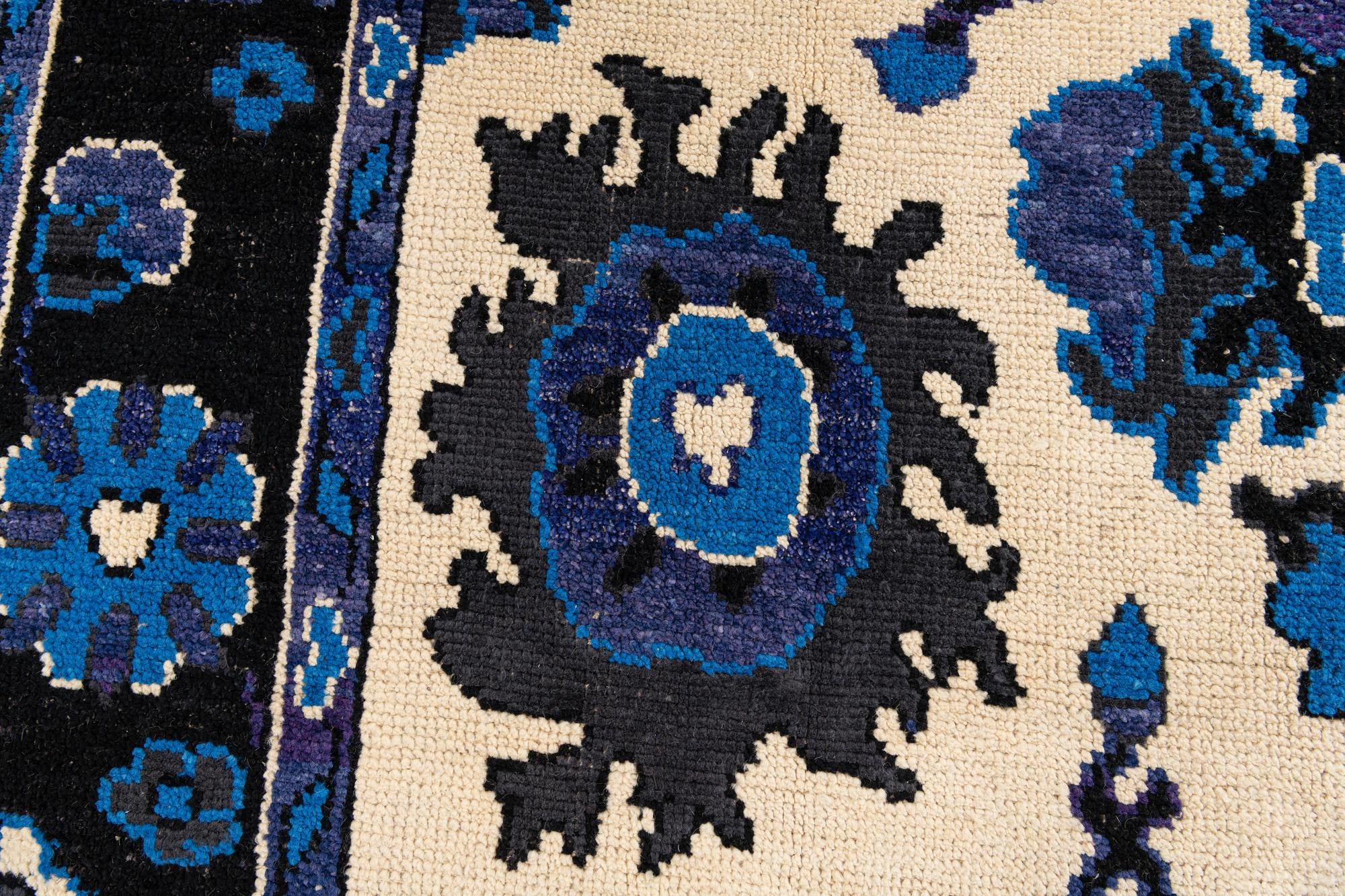 9' 3 x 12' 9 Hand Knotted Oushak Wool Rug