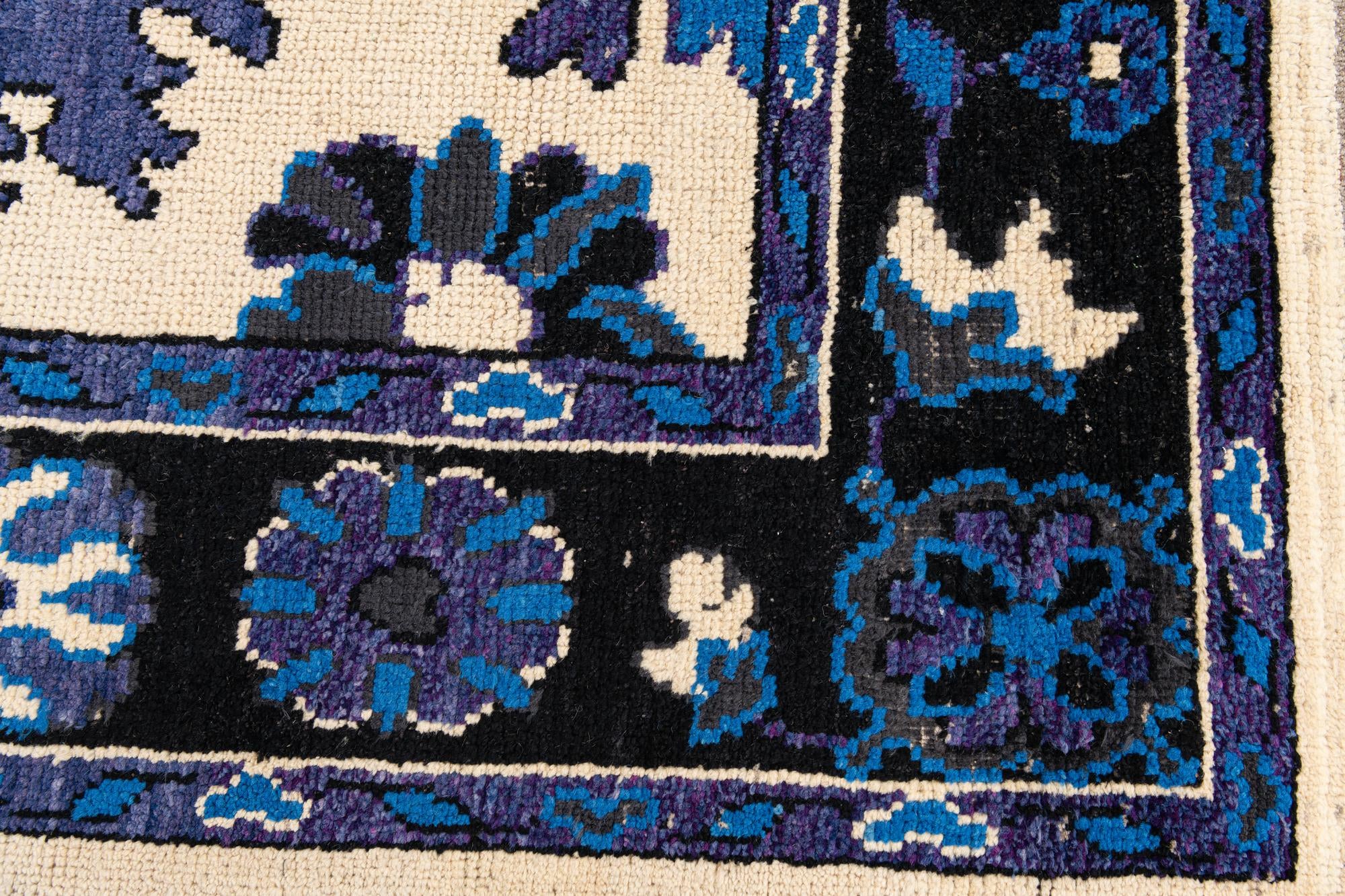 9' 3 x 12' 9 Hand Knotted Oushak Wool Rug