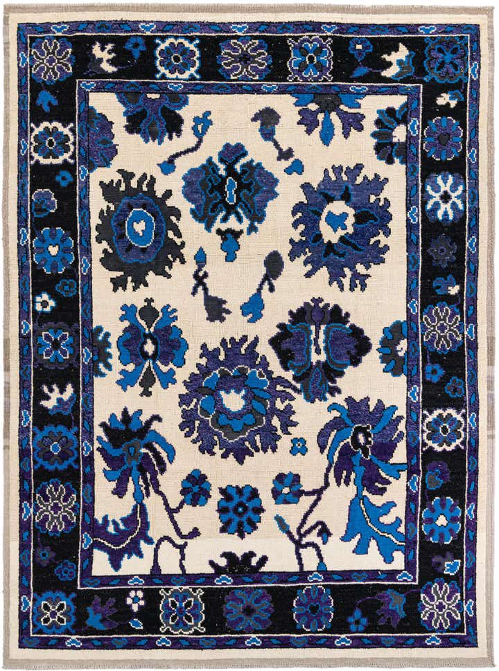 9' 3 x 12' 9 Hand Knotted Oushak Wool Rug