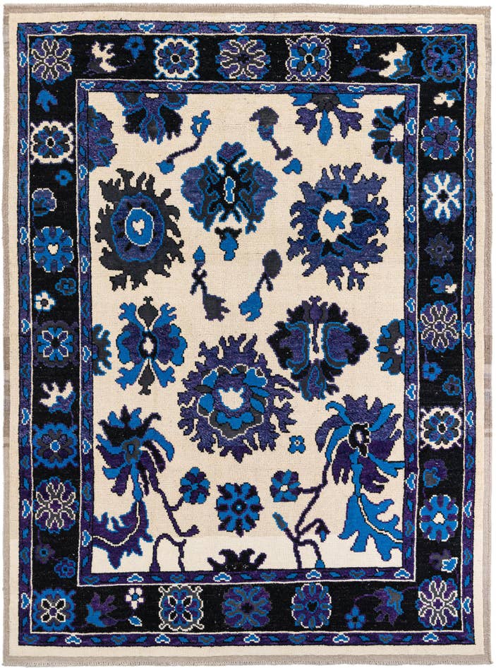 Detail image of 9' 3 x 12' 9 Hand Knotted Oushak Wool Rug