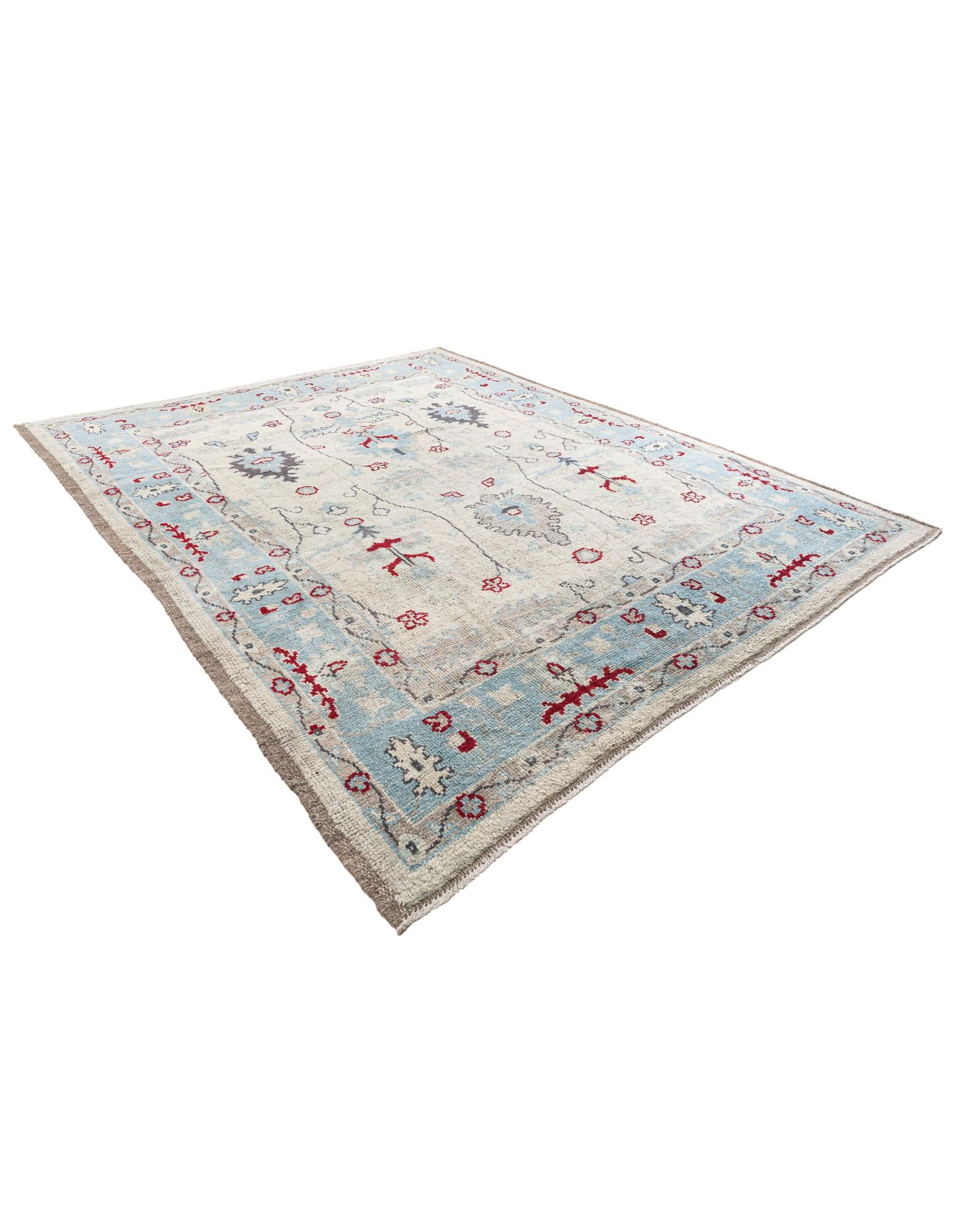 9' 5 x 11' 7 Hand Knotted Oushak Wool Rug