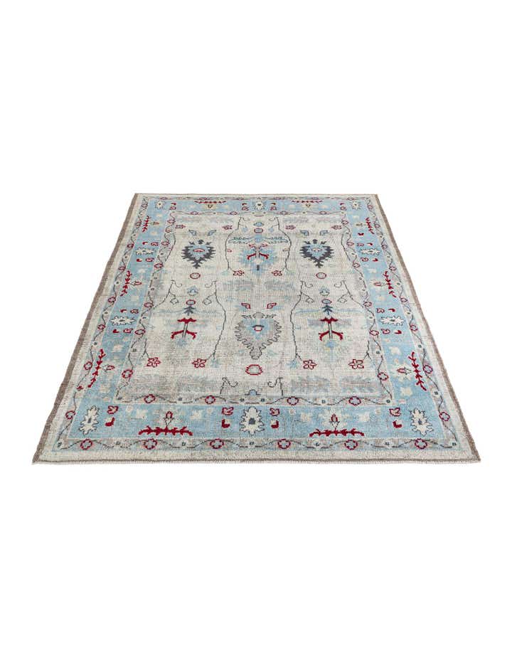 9' 5 x 11' 7 Hand Knotted Oushak Wool Rug