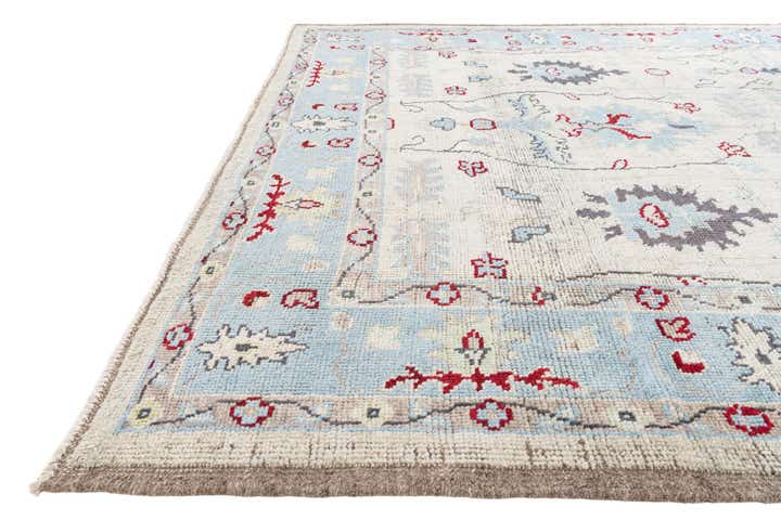 9' 5 x 11' 7 Hand Knotted Oushak Wool Rug
