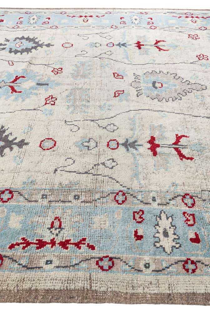 9' 5 x 11' 7 Hand Knotted Oushak Wool Rug