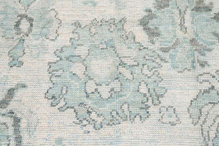 7' 9 x 9' 10 Hand Knotted Oushak Wool Rug