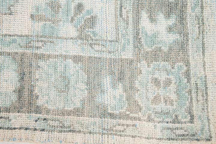 7' 9 x 9' 10 Hand Knotted Oushak Wool Rug