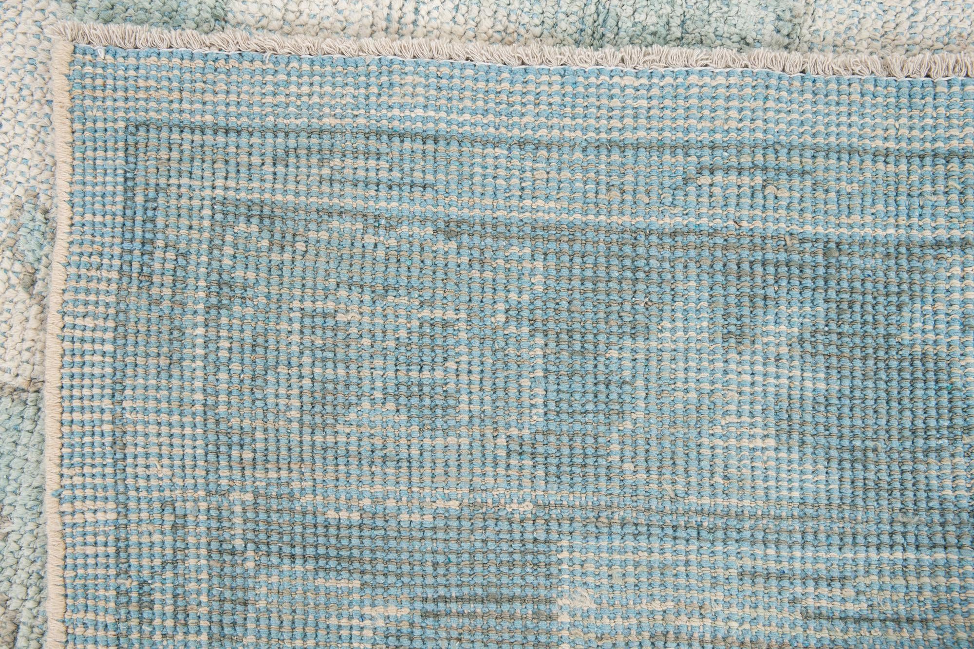 7' 9 x 9' 10 Hand Knotted Oushak Wool Rug
